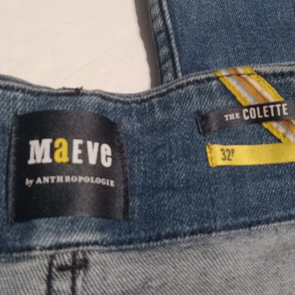 Maeve Women's The Colette Crop High Rise Wide Leg Jeans 32P - Picture 6 of 9
